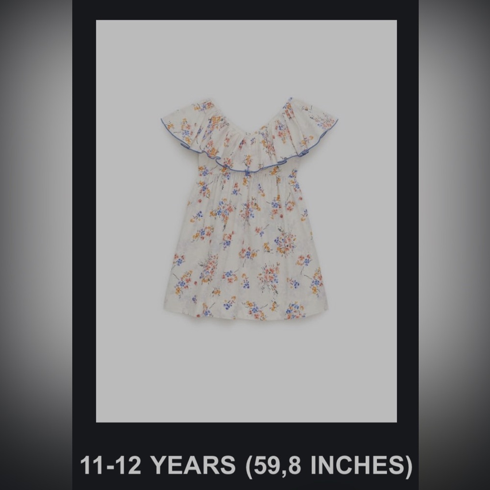 Zara girls Floral Dress NWT